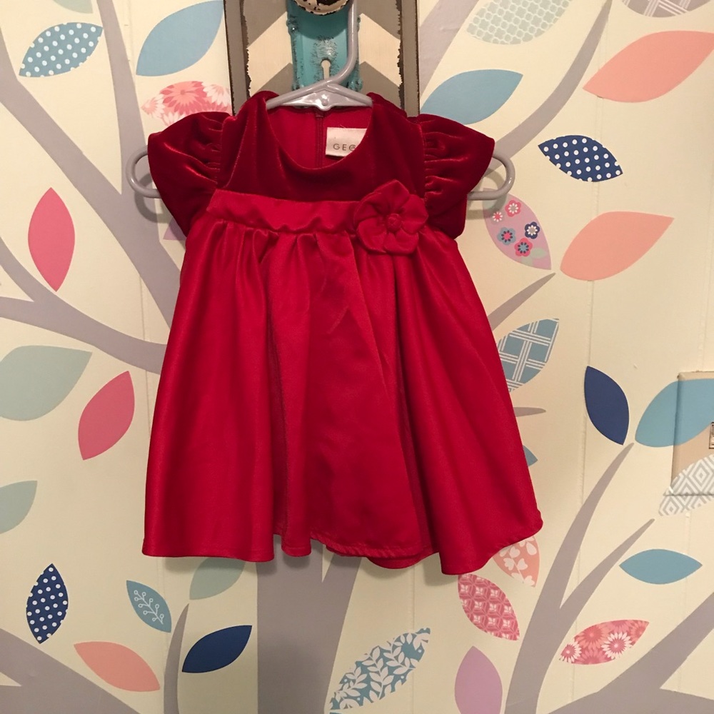 Velvet and satin dress